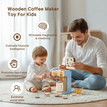 Holzspielzeug Kinder Kaffeemaschine