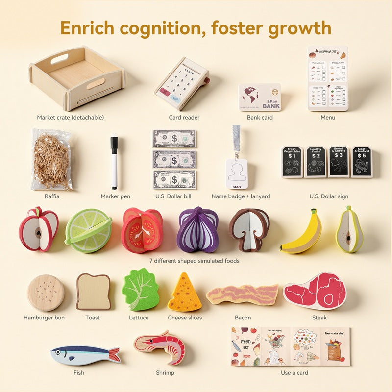 Holzspielzeug Marktstand Obst