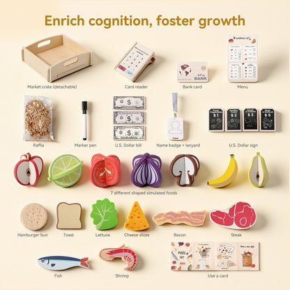 Holzspielzeug Marktstand Obst