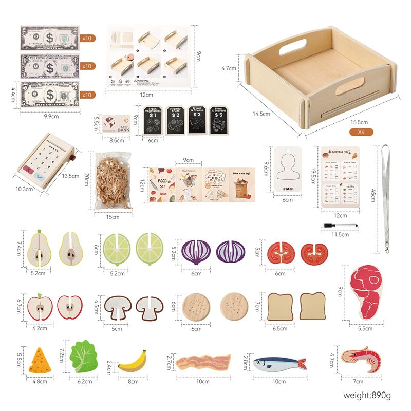 Holzspielzeug Marktstand Obst