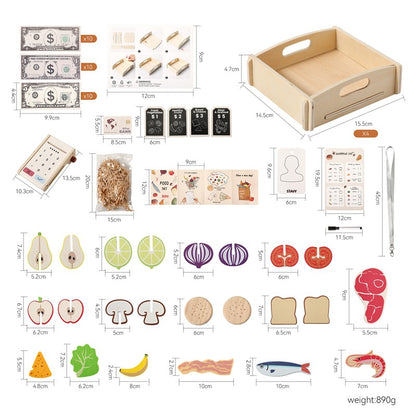 Holzspielzeug Marktstand Obst