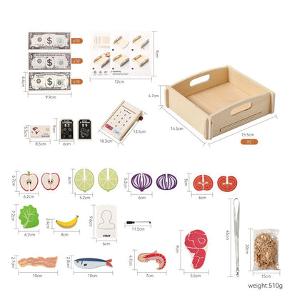 Holzspielzeug Marktstand Obst