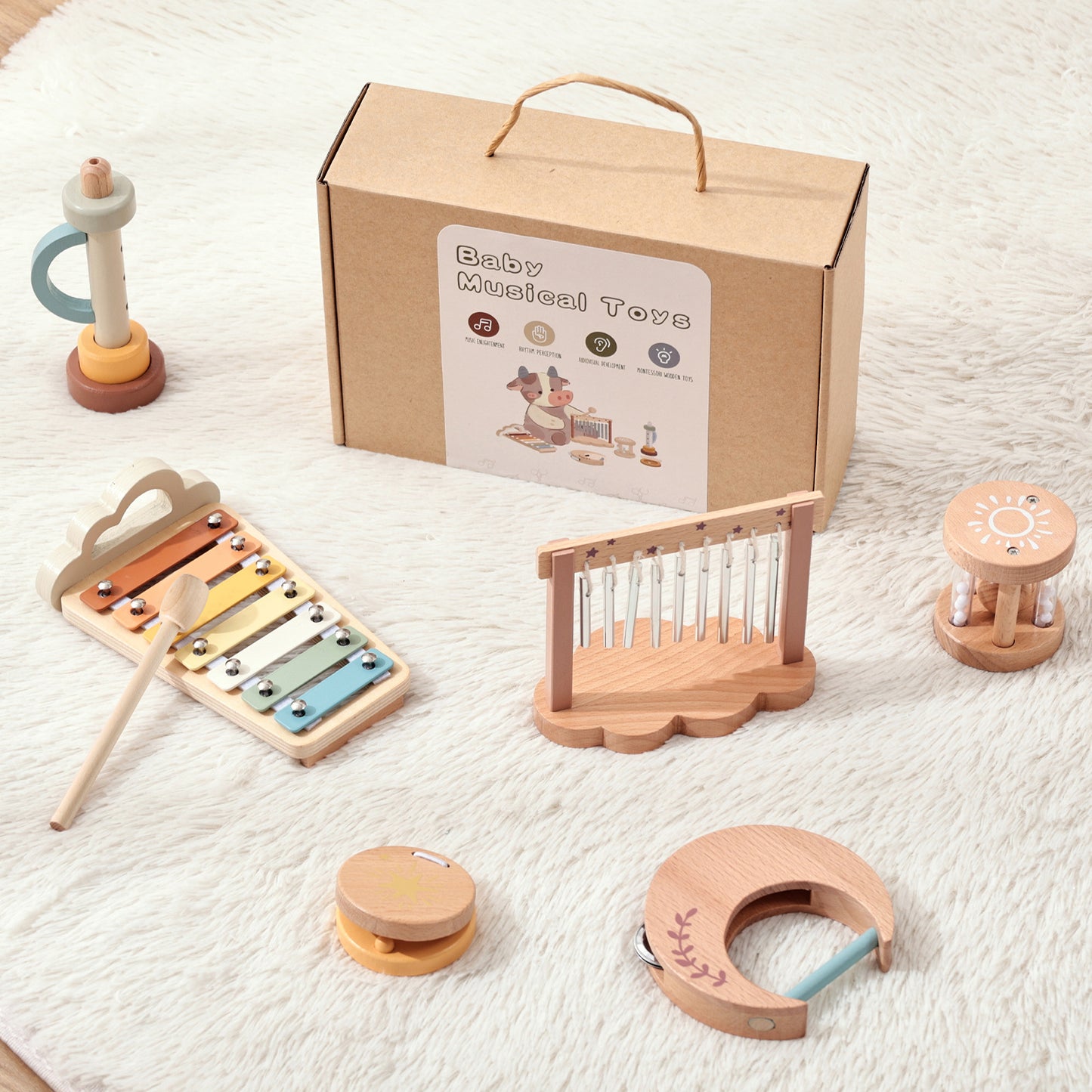 Holzspielzeug Musikset für Kinder