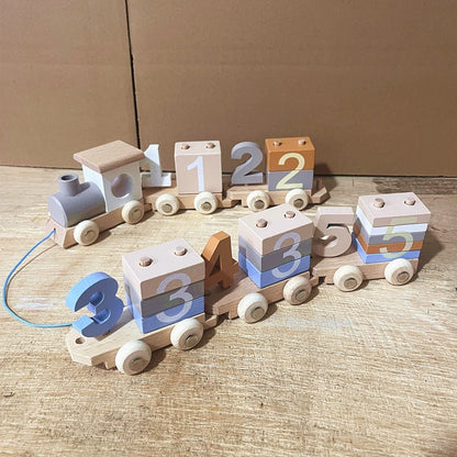 Holzspielzeug Zug-Bauset