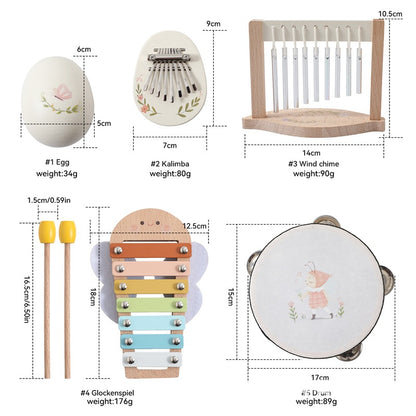 Holz Orff-Instrumente Set für Kinder